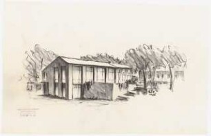 Gemeindehaus Berlin-Britz: Perspektivische Ansicht