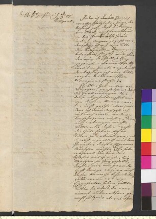 Brief von Goethe, Johann Wolfgang von an Rapp, Gottlob Heinrich