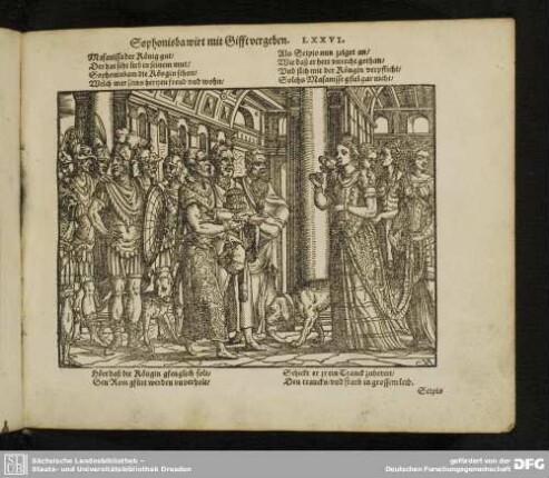 Sophonisba wirt mit Gifft vergeben. LXXVI.
