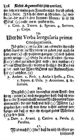Uber die Verba Irregularia primae conjugationis.