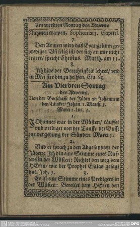 Am Vierdten Sontag des Advents