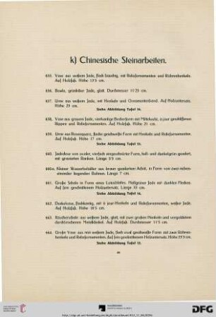k) Chinesische Steinarbeiten (Nr. 655-687)