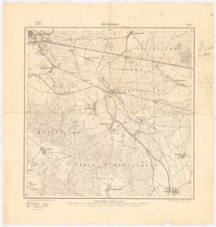 Regionalplanung Stettin, Hökendorf, Altdamm und Finkenwalde: Planungsunterlage: Messtischkarte 1888 (1898), Teilblatt 1241 (Altdamm) 1:25 000, Bauaufnahmeskizze eines eingeschossigen Hauses