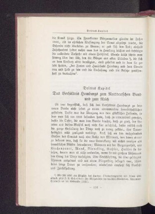 Drittes Kapitel Das Verhältnis Hamburgs zum Norddeutschen Bund und zum Reich
