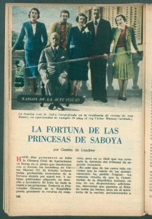 La fortuna de las princesas de Saboya