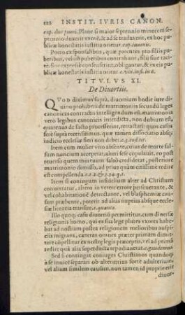 Titulus XI. De Divortiis.