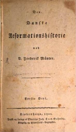 Den Danske Reformationshistorie, 1