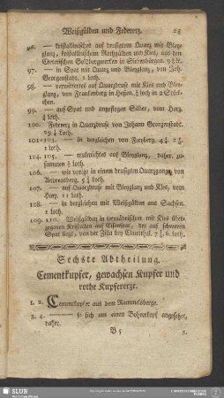 Sechste Abtheilung. Cementkupfer, gewachsen Kupfer und rothe Kupfererze