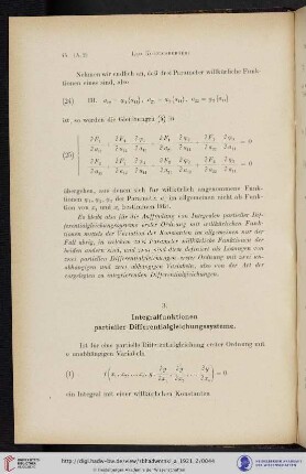 3. Integralfunktionen partieller Differentialgleichungssysteme