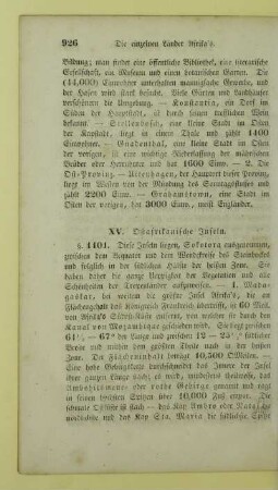 XV. Ostafrikanische Inseln