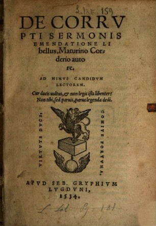De corrupti Sermonis emendatione libellus