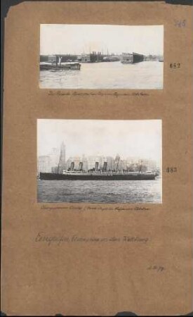 Kronprinzessin Caecilie (Norddeutscher Lloyd) im Hafen von Hoboken