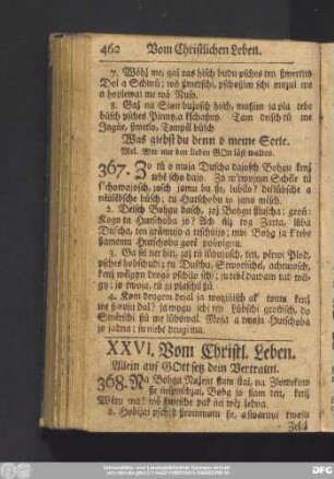 XXVI. Vom Christl. Leben.