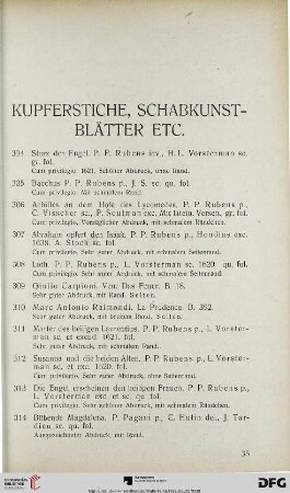 Kupferstiche, Schabkunst-Blätter etc. (Nr. 304-552)
