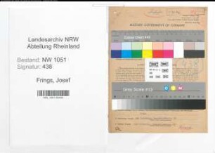 Entnazifizierung Josef Frings , geb. 19.03.1885 (Stadtinspektor)