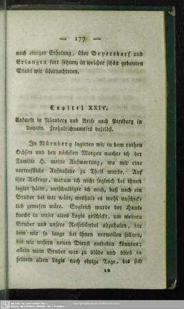 Capitel XXIV. Ankunft in Nürnberg und Reise nach Presburg in Ungarn. Frohnleichnamsfest daselbst
