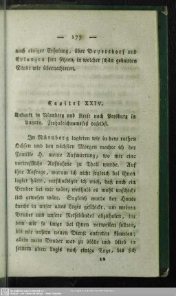Capitel XXIV. Ankunft in Nürnberg und Reise nach Presburg in Ungarn. Frohnleichnamsfest daselbst