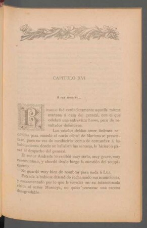 Capítulo XVI - A rey muerto...
