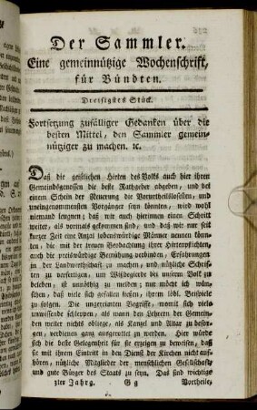 Dreisigstes Stück.