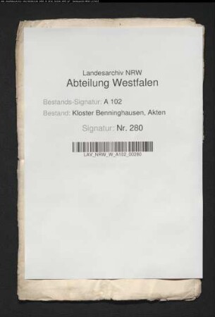 Kloster Benninghausen an den Landdrost in Westfalen, Graf Eberhard zu Solms, in einer nicht näher beschriebenen Kapitalsache mit Boveld