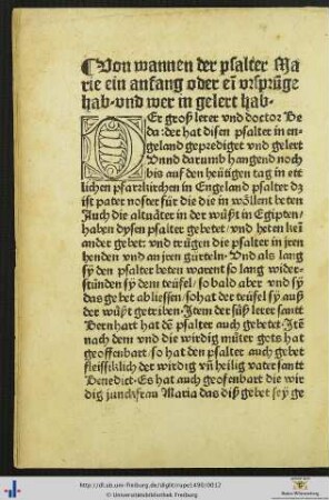 Von wannen der psalter Marie...