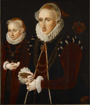 Bildnis einer unbekannten Frau mit Kind