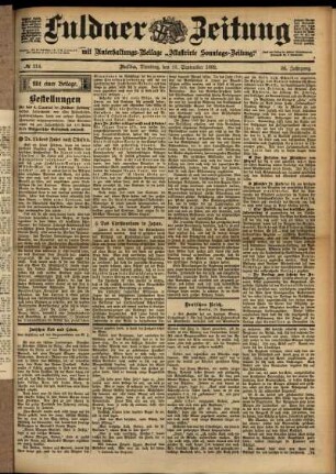 Ausgabe vom Dienstag, den 19. September 1899.