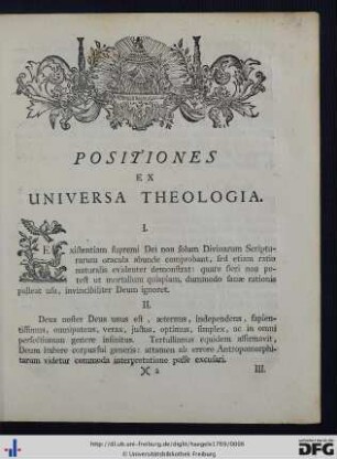 Positiones Ex Universa Theologia.
