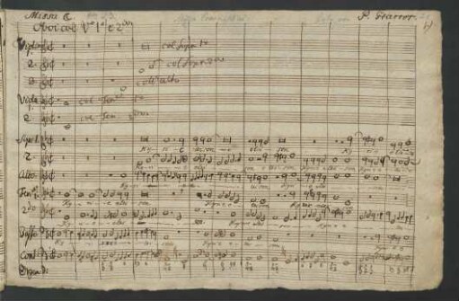 Messen (Missa sine nomine). Auszüge; V (6), orch, org; 1t
