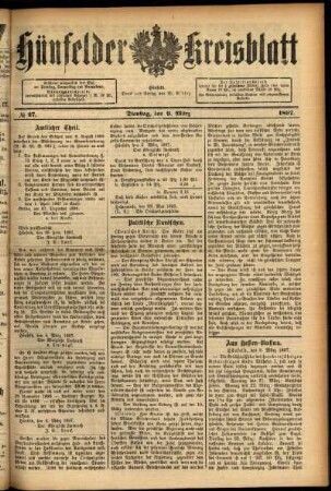 Ausgabe vom Dienstag, den 09. März 1897.