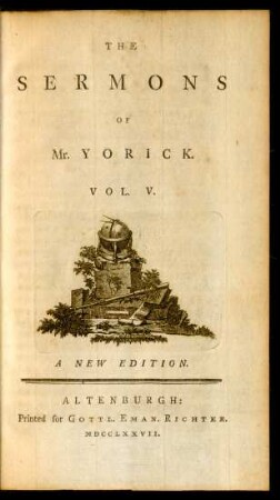 Vol. 5: The Sermons Of Mr. Yorick
