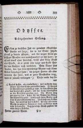 Odyssee. Achtzehender Gesang.