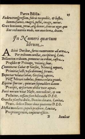 In Numeri quartum librum.