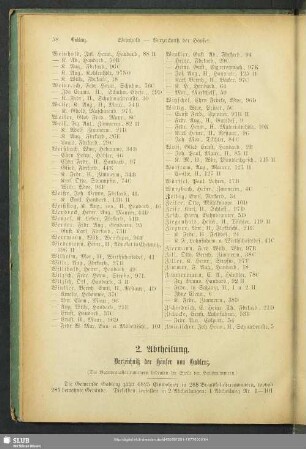 2. Abtheilung. Häuserbuch : 2. Abtheilung. Verzeichniß der Häuser von Gablenz