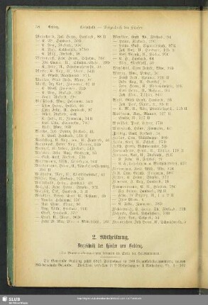 2. Abtheilung. Häuserbuch : 2. Abtheilung. Verzeichniß der Häuser von Gablenz