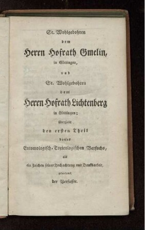 Hofrath Gmelin; Hofrath Lichtenberg