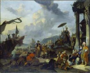 Mediterrane Hafenszene
