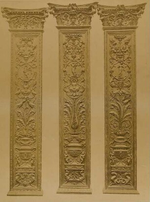 Holzpilaster im Istituto di Belle Arti, Siena