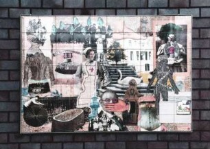Kreisverwaltung Stormarn: Gebäude F (Mommsenstr. 14): Kunstwerk "Bad Oldesloe's Miracoulous Mud" von Siobhan Tarr am Eingang