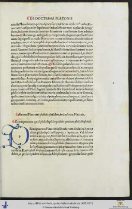 Alcinoi Platonici philosophi liber de doctrina Platonis