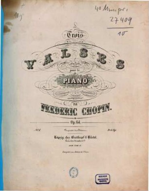 Trois valses pour le piano : op. 64. 1