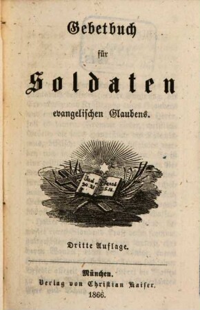 Gebetbuch für Soldaten evangelischen Glaubens