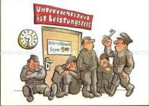 Humoristische Postkartenserie mit NVA-Motiven