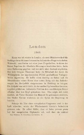 St. Petersburg und London in den Jahren 1852 - 1864 : aus den Denkwürdigkeiten des damaligen k. sächsischen außerordentlichen Gesandten und Bevollmächtigten Ministers am k. großbritannischen Hofe, 2