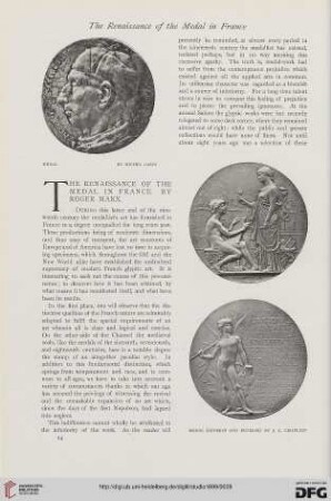 15: The renaissance of the medal in France