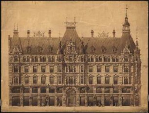 Geschäfts- und Wohnhaus der Lebensversicherungsgesellschaft New Yorker, Berlin: Ansicht der Fassade 1:50