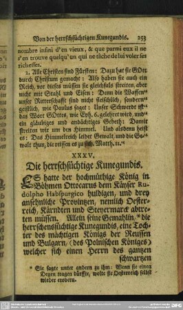 XXXV. Die herrschsüchtige Kunegundis