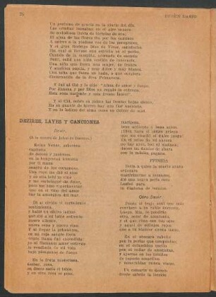 Dezires, layes y canciones