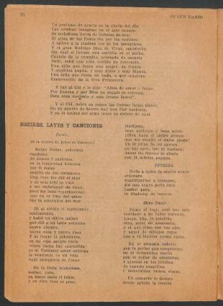 Dezires, layes y canciones