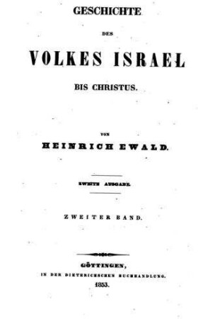 Geschichte Mose's und der Gottesherrschaft in Israel
